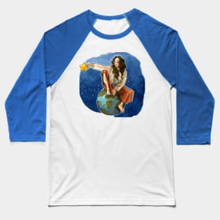 Wondering through the NightSky Watercolour Baseball T-Shirt